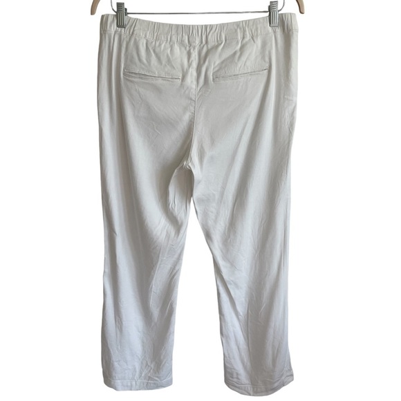 NYDJ White Linen Drawstring Pants, Size 4 - Picture 5 of 8